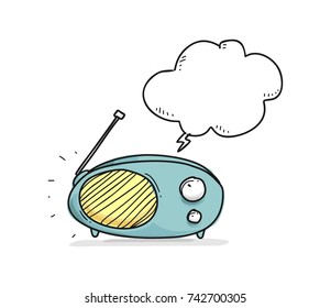 old radio doodle