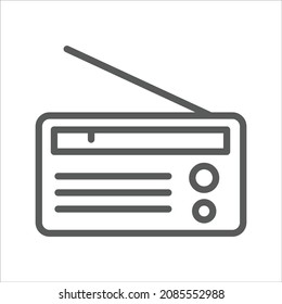 Einfaches Symbol für alte Funkgeräte