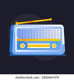 Old radio gradient style icon. Flat design icon ready to use for website, mobile app, presentation and any other projects.
