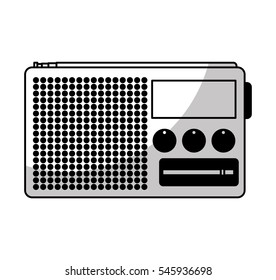 old radio handle isolated icon vector illustration design