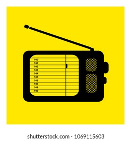 Old radio icon vector