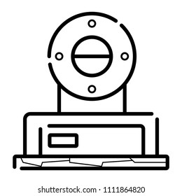 Old radio icon vector