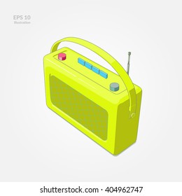 Old Radio with Isolated Background