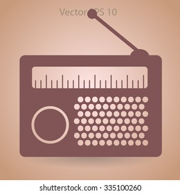 old radio retro silhouette picture