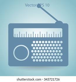 old radio retro silhouette picture