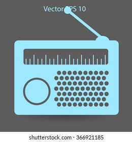 old radio retro silhouette picture