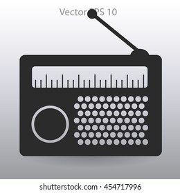 old radio retro silhouette picture