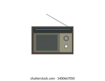old radio simple flat icon