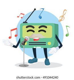 old radio singing
