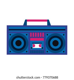 Old radio stereo pop art colors