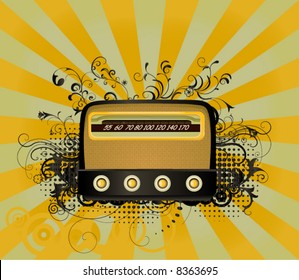 old radio vector