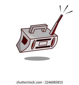 diseño de vectores de radio antiguos sobre fondo blanco
