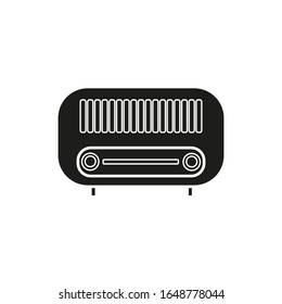 alte Radio-Vektorillustration-Symbol auf weißem Hintergrund