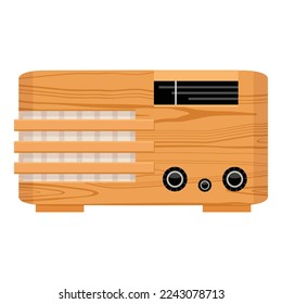 Old radio. Vector illustration of an old radio receiver of the last century.