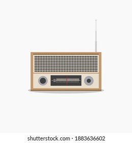 old radio vector illustration. vintage radio. retro radio. the symbol for sound and music player