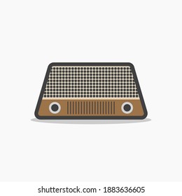 old radio vector illustration. vintage radio. retro radio. the symbol for sound and music player