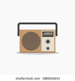 old radio vector illustration. vintage radio. retro radio. the symbol for sound and music player