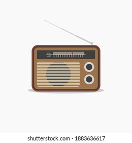 old radio vector illustration. vintage radio. retro radio. the symbol for sound and music player