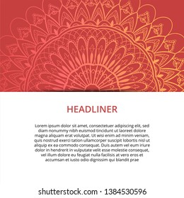 Old Ramadan flyer page ornament illustration concept. Vintage art traditional, Islam, Arabic, Indian, magazine, elements. decorative retro greeting card or invitation layout design