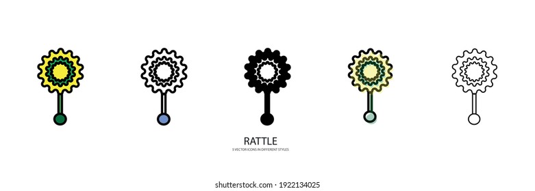 old rattle vector type icon
