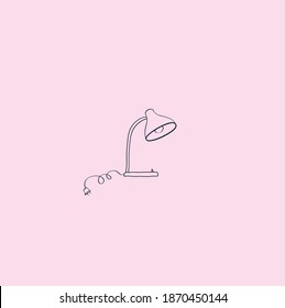 old reading table lamp. icon