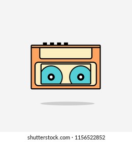 Old recorder in vector