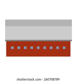 Old red barn ot farm house, barn door, vector isolated, farming