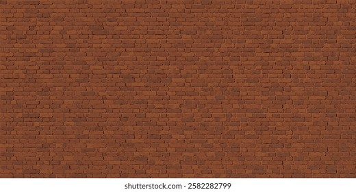 Old red brick block wall rough texture background graphic illustration. Masonry wall pattern rectangle background.