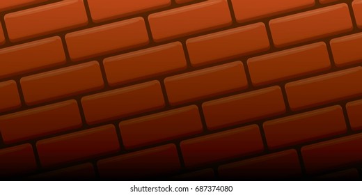 old red brick grunge wall vector horizontal banner background. grunge red brick wall seamless pattern vector backdrop or layout