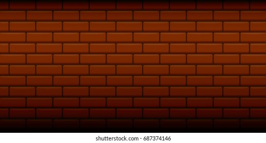 old red brick grunge wall vector horizontal banner background. grunge red brick wall seamless pattern vector backdrop or layout