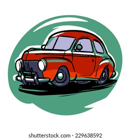 old red car 