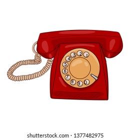 Old red phone