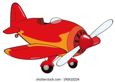 The old red plane cartoon
