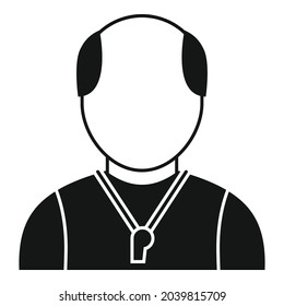 Old referee icon simple vector. Judge player. Sport game