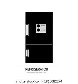 old refrigerator vector type icon
