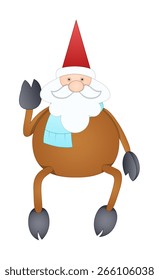 Old Reindeer Santa Character Animal