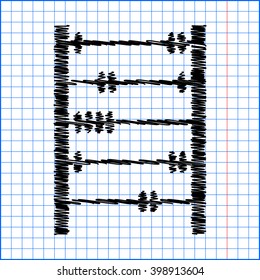 old retro abacus icon