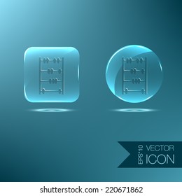 old retro abacus icon. math sign