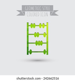 old retro abacus icon. math sign