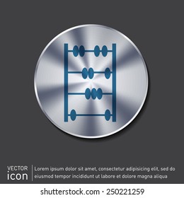 old retro abacus icon. math sign