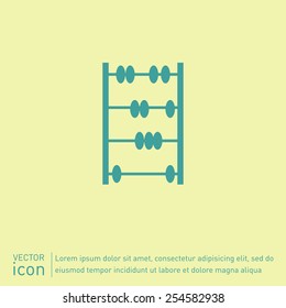 old retro abacus icon. math sign