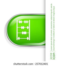 old retro abacus icon. math sign