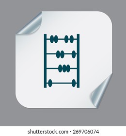 old retro abacus icon. math sign