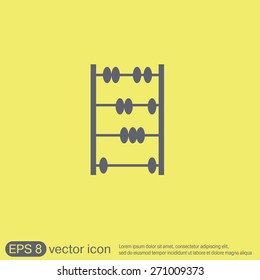 old retro abacus icon. math sign
