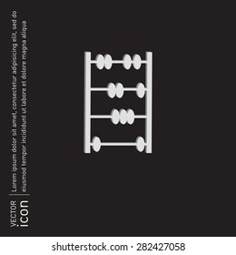 old retro abacus icon. math sign