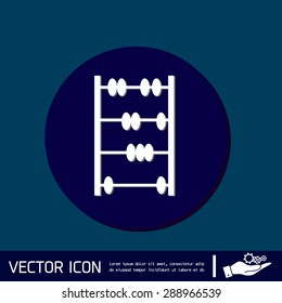 old retro abacus icon. math sign