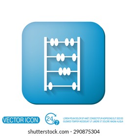 old retro abacus icon. math sign