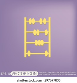 old retro abacus icon. math sign
