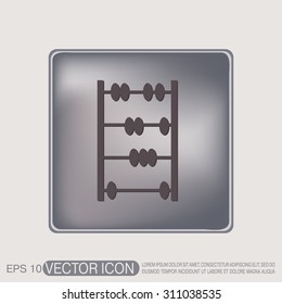 old retro abacus icon. math sign