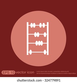 old retro abacus icon. math sign